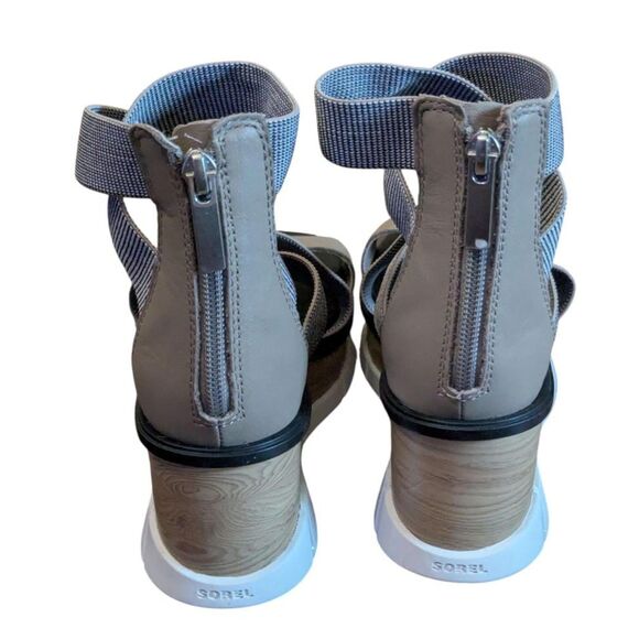 SOREL Women's 6.5 Platform Wedge Sandals - Picture 4 of 5